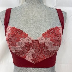Free People Love Story Heart Bralette Wine Combo